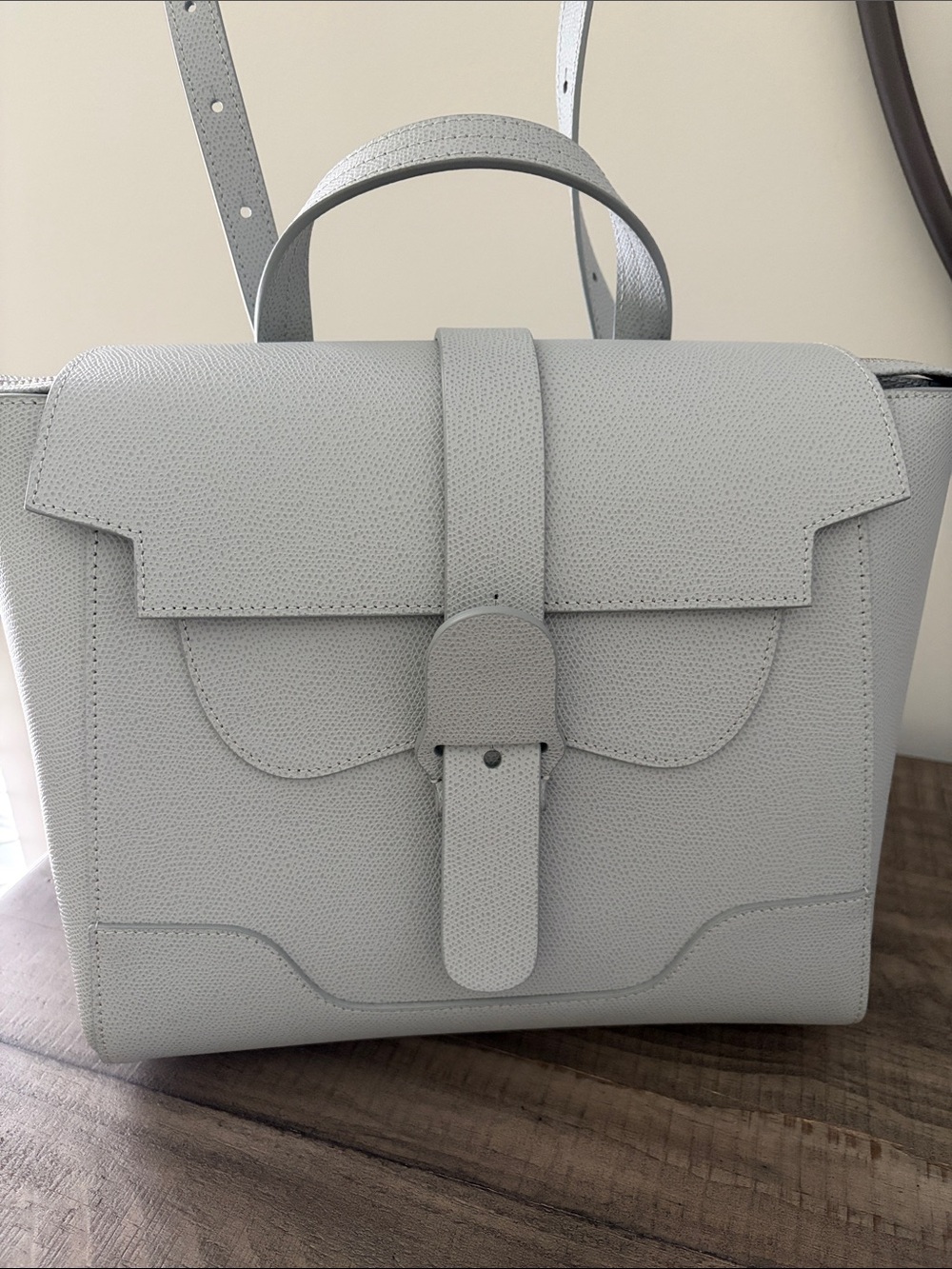 Senreve Brand New Midi Maestra Pebbled Ice Silver